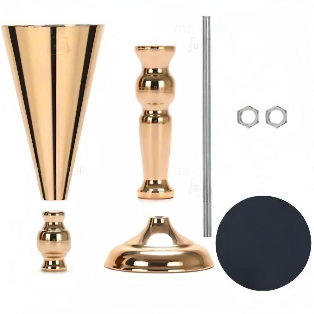 Golden Silver Wedding Flower Vases European Style Centerpiece Vases Elegant Candle Holder  Holiday