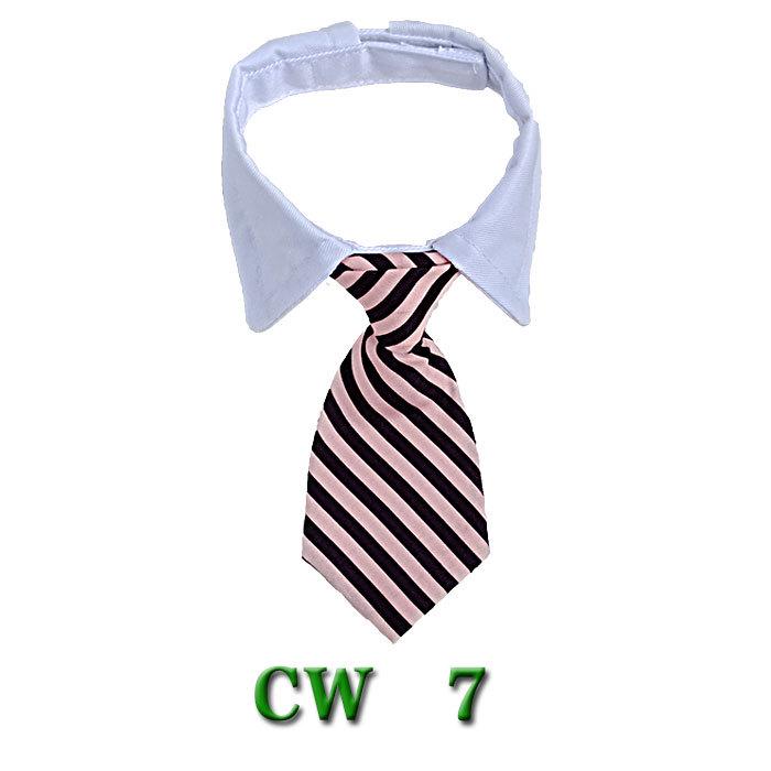 Полосатый ошейник-бабочка и шарф для собак