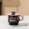 Открывающаяся маленькая подарочная кружка-диск с крышкой и ягодами ежевики, ложка, высококачественная большая емкость для воды, простая бытовая кружка