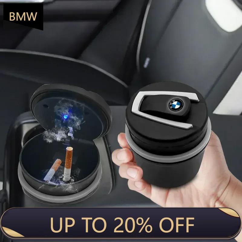 For BMW Portable Car LED Ashtray Universal Auto Ashtray Cigarette Ash Holders Cup For BMW X1 F48 Sport xDrive25i xDrive25e 2016-