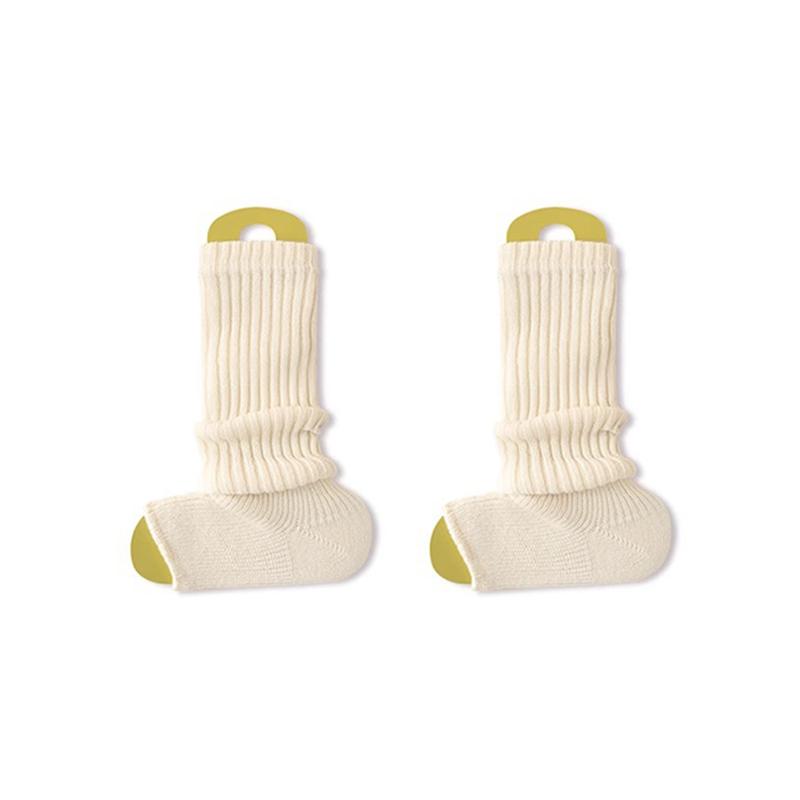 Женские милые японские теплые вязаные гетры в стиле Лолиты, однотонные вязаные носки для ног