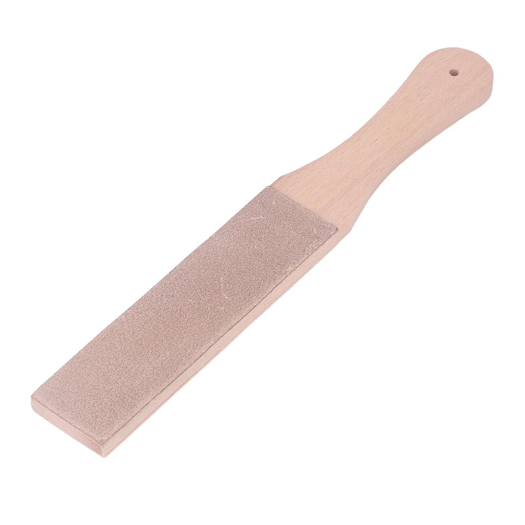 Double Sided Leather Strop Quick Sharpening Beech Wood Leather Sharpening Strop Portable DIY Leather Honing Strop for