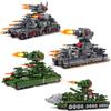 MOC Военные Игры Мир Танков Строительные Блоки WW2 Военный Армейский Танк KV44 KV99 Модель Танка Вращающаяся Башня Тяжелый Танк Оружие Игрушки
