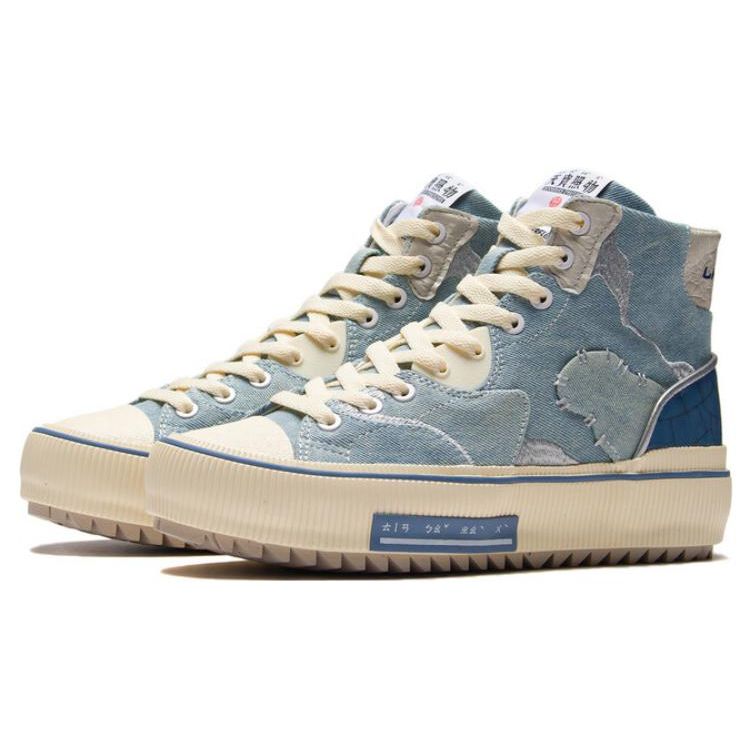 Кроссовки для скейтбординга Li Ning CF Paint High-Top, унисекс, Crown-Blue AGCS050-2