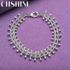 CHSHINE 925 Sterling Silver Double Bead Chain Bracelet For Women Fashion Charm Jewelry