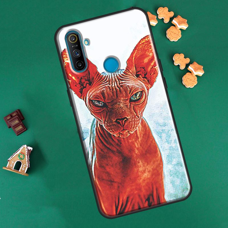 Сфинкс Сфинкс Кот для OPPO Realme 8 Pro 8i 9i GT Neo2 Master C21, чехол для OnePlus 10 9 Pro Nord2 8T 9R, чехол