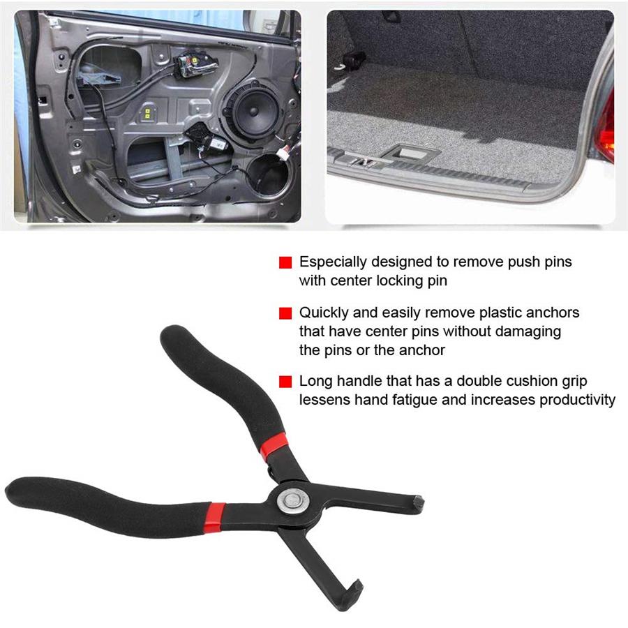 80° Push Retainer Pin Pliers Remove Plastic Poly Rivet Center Pin Panel Tool