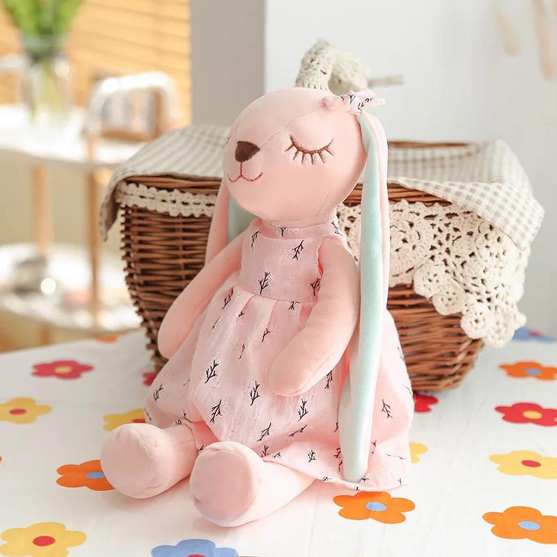 40cm Cute Long-Eared Rabbit Doll Doll Party Event Gift Bed Doll Pillow Sofa Plush Decoration