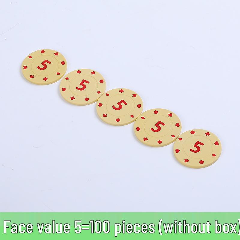 Коробка 100 пластиковых фишек для карточных игр: Баккара, Маджонг, Покер