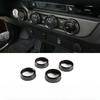4 шт. Внутренняя крышка ручки-кнопки, совместимая с Toyota для Tacoma 2023-2016, 4WD, температура, кондиционер, AC, аудио CD, ручка, кольцо из алюминиевого сплава