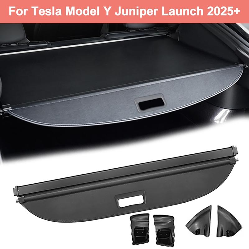 Car Cargo Cover Trunk Rear Rack Luggage Storage Auto Trunk Curtain Organizer Cover for Tesla Model Y Juniper Launch 2025+