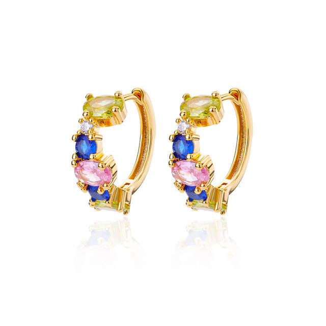 Женские мини-серьги с радужным цирконием из нержавеющей стали, геометрические круглые серьги, роскошные ювелирные изделия для свадебной вечеринки, подарок Bff