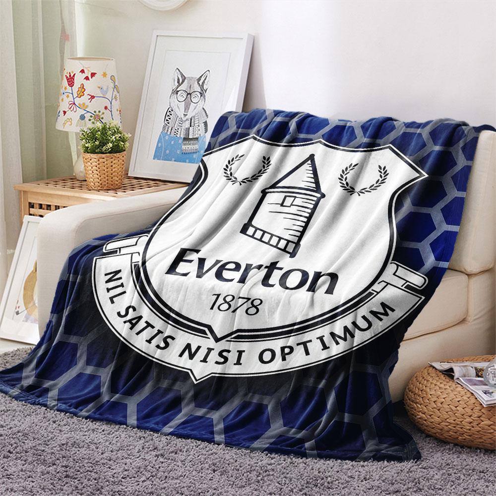1PC Everton F.C Patterned Flannel Blanket Suitable For All Seasons for Home Decor Warmth and Comfort Gifts Holiday Present