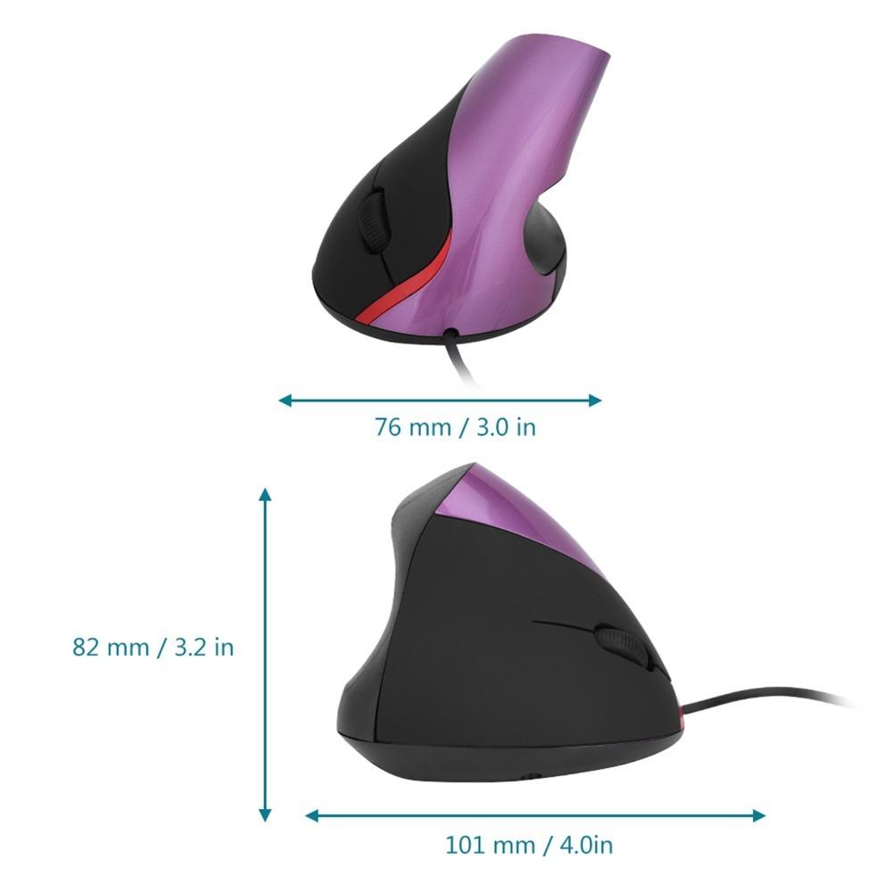 1200DPI Vertical Mouse Optical Sensor Wired Mouse Comfort Grip USB Mouse Office