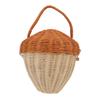 Rattan Storage Basket Mushroom Shape Decorative Woven Fruit Basket Wall Hanging Storage Basket with Lid Photo Prop Room