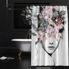 Bathroom Thickened Waterproof Curtain Mildew Proof Shower Curtain Shower Partition Curtain Shower Curtain Bathroom Curtain Free Perforation