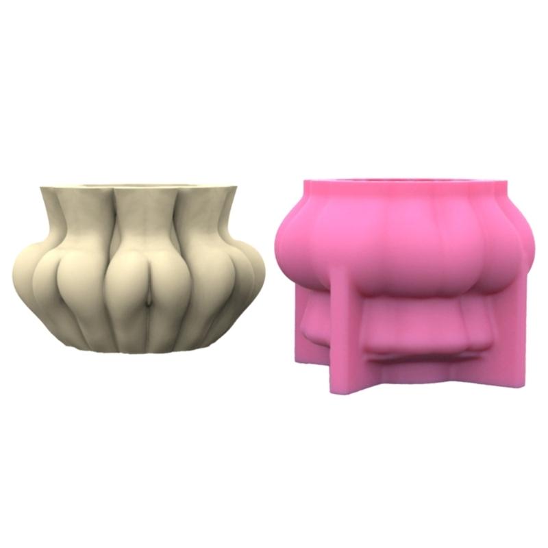 Human Body Art Vase Silicone Pot Mold Succulent Flowerpot Clay Cement Plaster Mold DIY Home Garden Flower Pot Mold