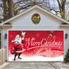 480x210 см Рождественский гобелен на дверь гаража Санта-Лось Снеговик с принтом в помещении и на открытом воздухе праздник настенный баннер фон дверная крышка декоративная ткань