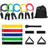 Resistance Band Fitness Set 16 – OTHA Fitness Kit Band Exercise Tubes Bodybuilding Latex – Exercise Equipment for Pilates