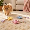 Star Shaped Dog Toys Chew Toy, Bite Resistant Pet Boredom Toy Puppy Teething with Braided Cloth Strip, Aggressive Chewer Teeth Cleaning