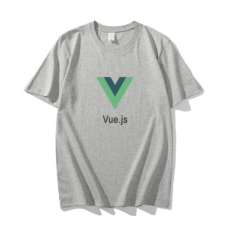 Компьютерный Фронтенд W Рамка Vuejs Периферия Футболка с коротким рукавом Унисекс Гик Программист Одежда Летний Хлопок