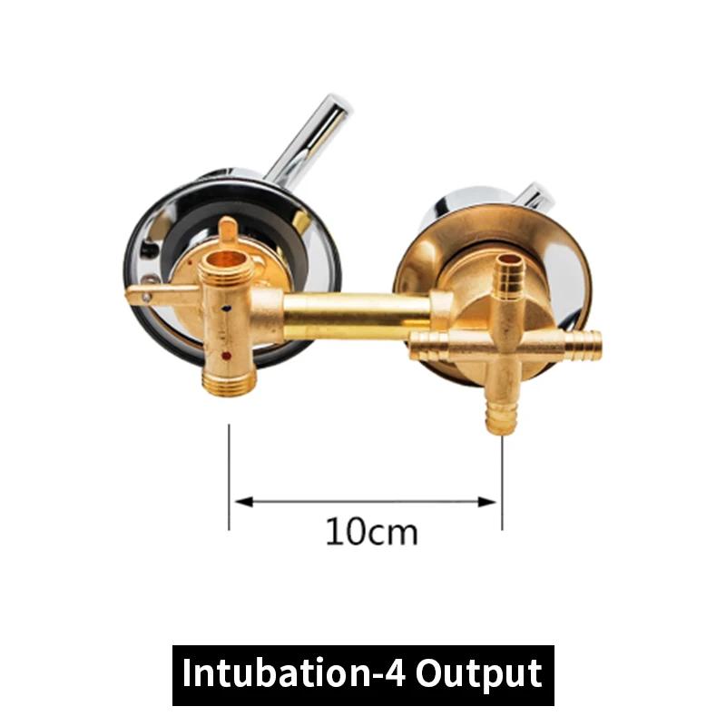 2/3/4/5 Output Hole Distance 10cm/ 12.5cm Brass Shower Room Faucet Bathroom Intubation Mixer Diverter For Shower Cabin Mixer