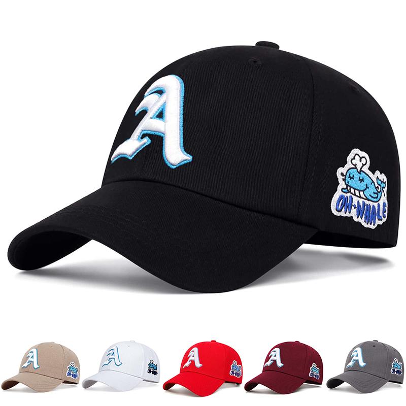 Fashion Letter A Side Dolphin Embroidery Baseball Hat Men and Women Cotton Hats Outdoor Sun Protection Cap Summer Caps Golf Hat