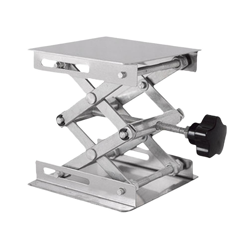 Manual Laboratory Table Lift Stainless Steel Mini Scissor Lift Jack Corrosion Resistant for Industrial Production Building Decor