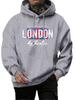 London Letters And National Flag Prints Pullover Man  Hoodie   Hooded Men Simple S-5xl Tops