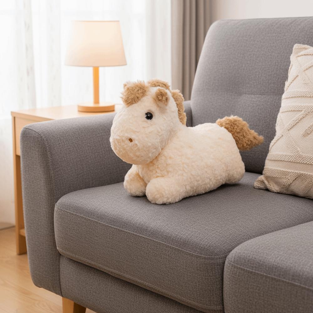 Soft Horse Plush Toys PP Cotton Filling Stuffed Animal Decoration Soothing Doll Birthday Gift