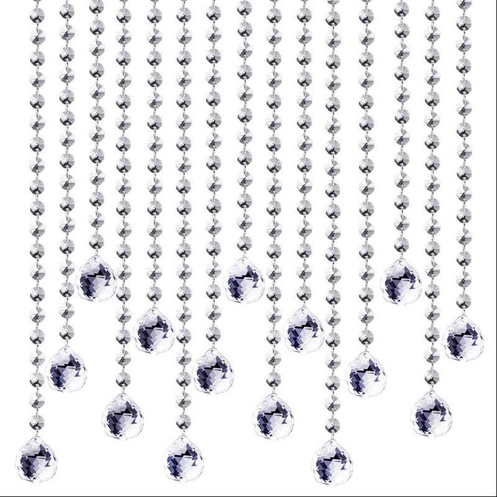 10PCS Shinning Acrylic Hanging Strand Transparent Party Wedding DIY Hanging Christmas Decor