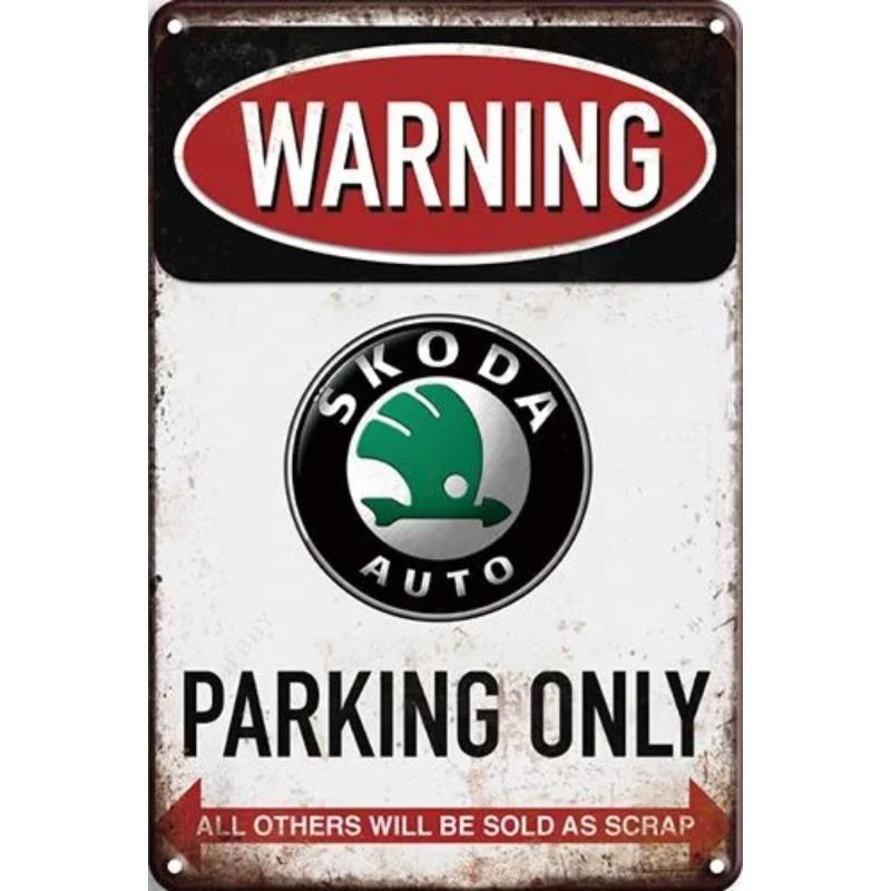 Lamborghini Parking Only Sign, Retro Metal Car Decor Plaque