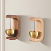 Brass Wood Shopkeepers Bell Loud Sound Front Door Hanging Bell Wind Chime Magnetic Door Opening Doorbell Home Office Coffee Shop Entrance Decoration