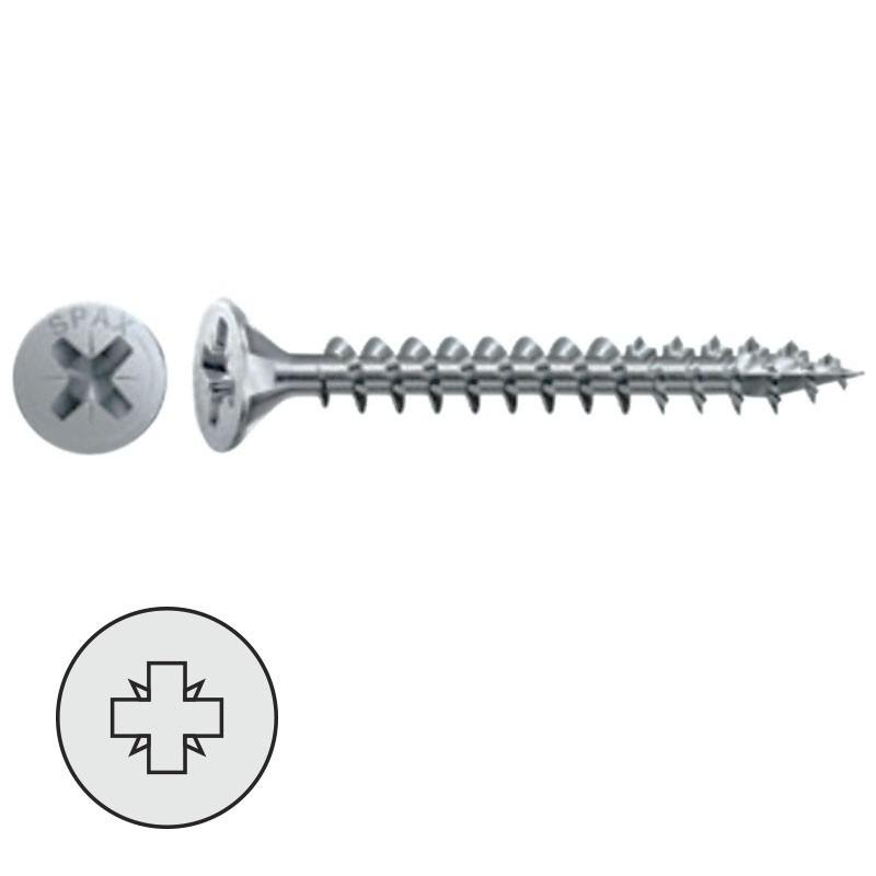 ABC SPAX-S - TORNILLO ROSCA MADERA CABEZA PLANA POZIDRIV SPAX WIROX A3J LARGO 30mm DIÁMETRO 4mm. 1000 unidades