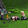 Mini Funny Gnomes Fairy Garden Party Drunk Gnomes Dwarf Statue Miniature Courtyard Landscape Flowerpot Figurine Ornaments