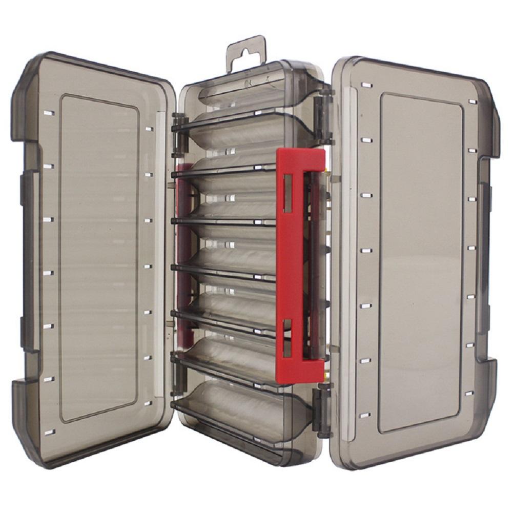 12/14 Compartments Fishing Tackle Box Double Sided