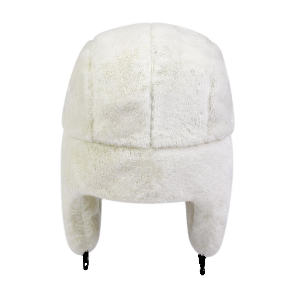 Женские шапки-ушанки из искусственного меха, теплые, утолщенные, с защитой ушей, осенне-зимние, черные, белые, для защиты ушей, русская лыжная шапка-капюшон