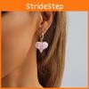 Unique Heartshaped Pink Hoop Earrings For Women Trendy European And Style American