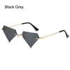 Prom Rave Party Triangle Sunglasses for Women Retro Shades Rimless Sun Glasses Diamond Shaped