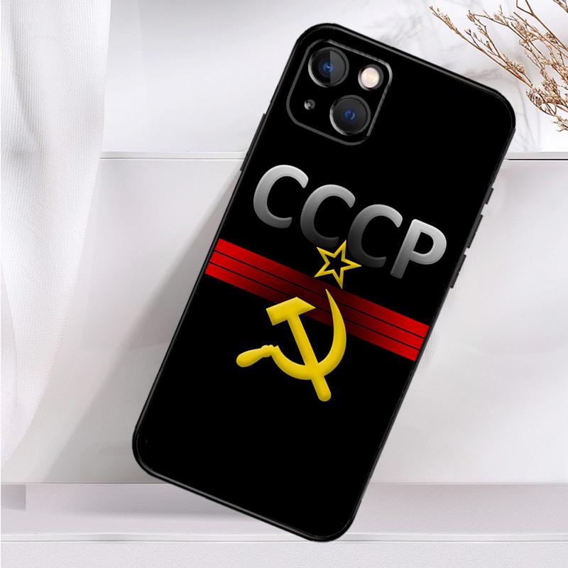 Чехол для телефона с флагом СССР для iPhone 16 15 14 13 12 11 Pro Max Mini X XR XS Max 7 8 Plus