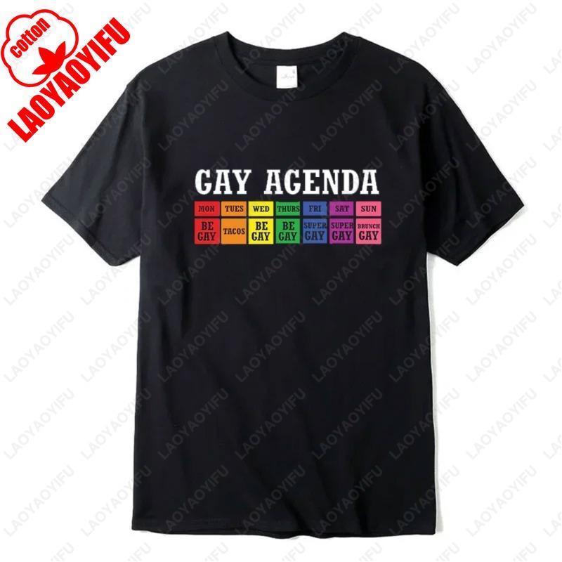 Retro Comfort LGBTQ The Gay Agenda Tshirt Pride Month Sweatshirt Ally Gift Equality Crewneck Transgender Rights Tees Unisex Tops