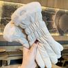 Gloves keep warm and cold-proof ladies winter skiing cycling fleece thicker driving cute student electric car