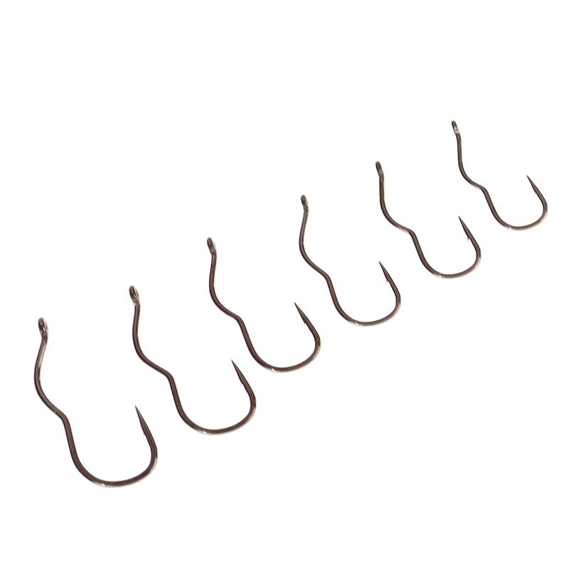 12 шт./упак. рыболовный крючок из высокоуглеродистой стали с острым ушком и зазубринами, автоматический перекидной рыболовный крючок для принадлежностей для ловли карпа