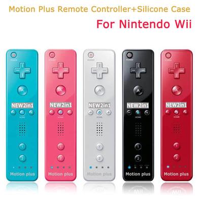 Игровой пульт дистанционного управления 2 в 1 для контроллера Nintendo Wii со встроенным Motion Plus + силиконовый защитный чехол