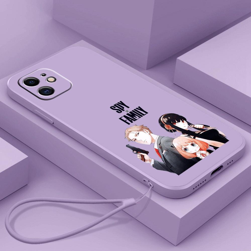 Samsung Galaxy A14 A24 A54 A34 для iPhone 11 12 13 14 15 Pro Max Xiaomi Redmi 13C Note 13 Huawei Straight Edge Мягкий чехол для телефона NY17 Spy X Family Anime