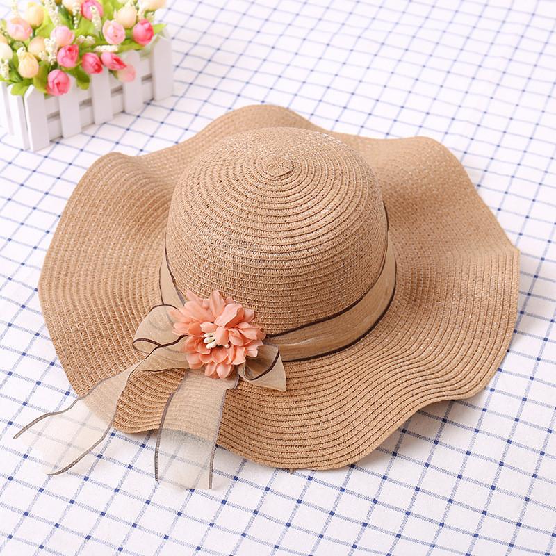 Sunflower Wide Brim Straw Hat For Women With Sun Protection And Neck Coverage For Summer Outdoor Activities