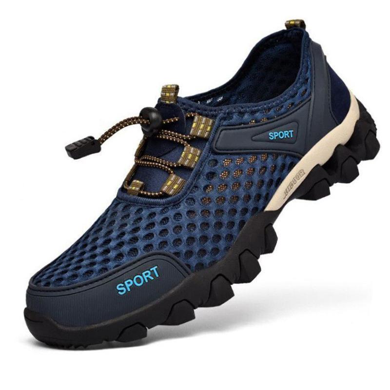 Summer Men's Shoes Wading Shoes Outdoor Breathable Hiking Shoes Comfortable Hollow Mesh Men's Shoes