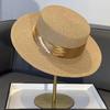 Элегантная темпераментная соломенная шляпа для летнего отдыха на пляже, женская шляпа от солнца 2025 года, новый солнцезащитный козырек от солнца, цилиндр