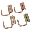 4pcs E Track Hooks Maximum Load 1200 Pounds E Track J Hook Accessories for Rv Marine Bedroom Pickup
