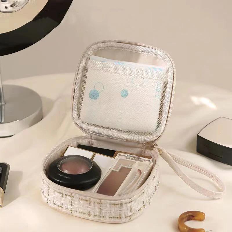 Простая мини-сумка для хранения косметики, женская портативная помада, ключ, монета, органайзер для линии передачи данных, сумка для салфеток для девочек